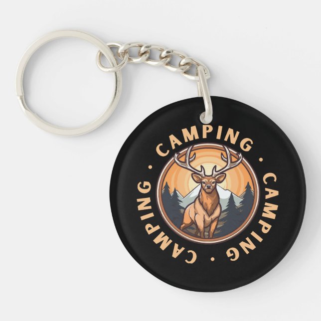 Deer - Wildness - Camping Key Ring (Front)
