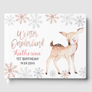 Deer Winter ONEderland 1st Birthday Guest Book
