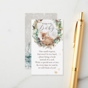 Deer Winter Woodland Cold Outside Baby Shower Enclosure Card