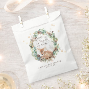 Deer Winter Woodland Cold Outside Baby Shower Favour Bags