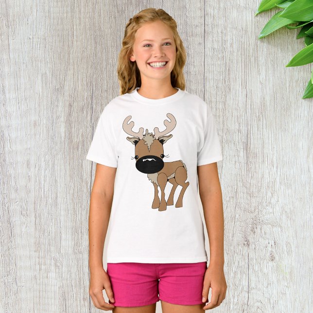Deer With A Big Nose Girls T-Shirt (Creator Uploaded)