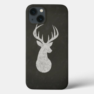 Deer With Antlers Chalk Drawing iPhone 13 Case