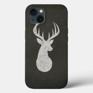 Deer With Antlers Chalk Drawing iPhone 13 Case