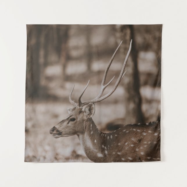 DEER WITH ANTLERS TAPESTRY (Front)