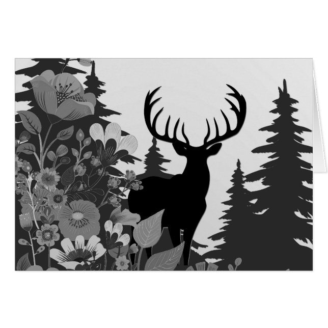 Deer with Big Rack Out of Forest  (Front Horizontal)