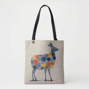 Deer with Colored Circles Tote Bag
