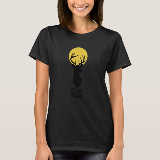Deer with the phrase Explore Nature T-Shirt (Front)