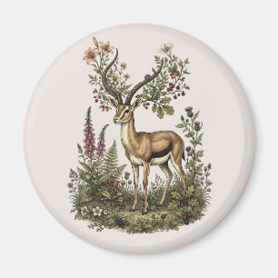 Deer with Wildflower Magnet