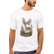 Deer with Wildflower 