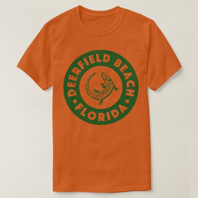 Deerfield Beach Florida Circle Green T-Shirt (Design Front)