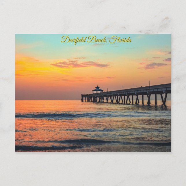 Deerfield Beach, Florida - Daybreak Pastels Postcard (Front)