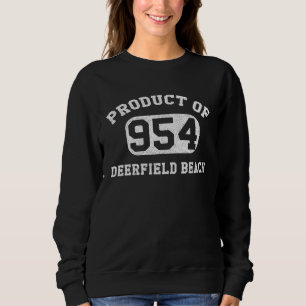 Deerfield Beach Florida Vintage Retro Area Code Sweatshirt