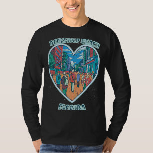 Deerfield Beach In Florida Travel Souvenir Heart T-Shirt