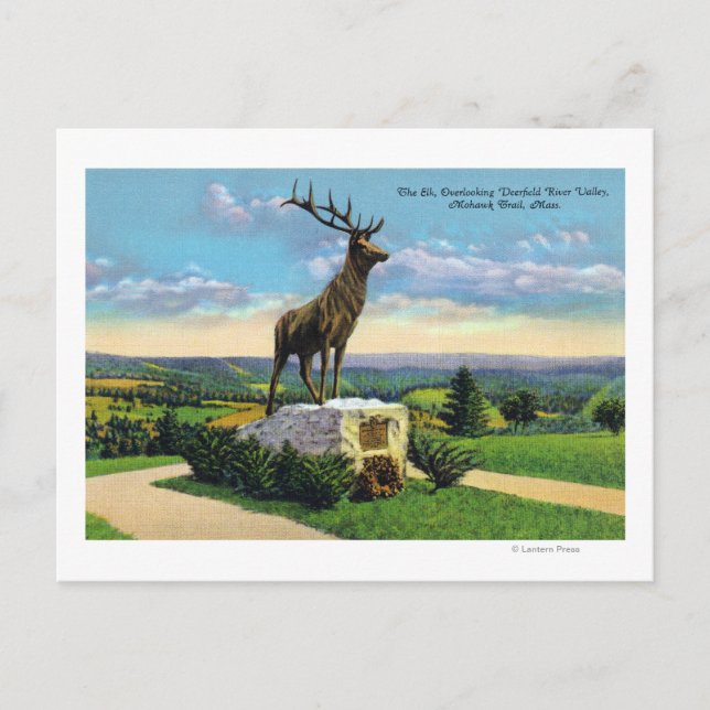 Deerfield River Valley on Mohawk Trail Postcard (Front)