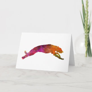 Deerhound 02 in watercolor-2 card