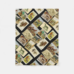 Deerhound vintage fleece blanket