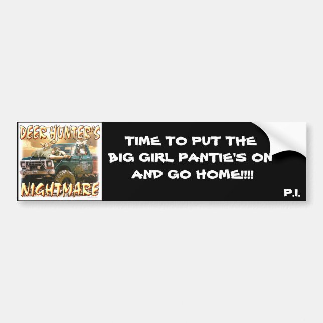 deerhuntersnightmare bumper sticker (Front)