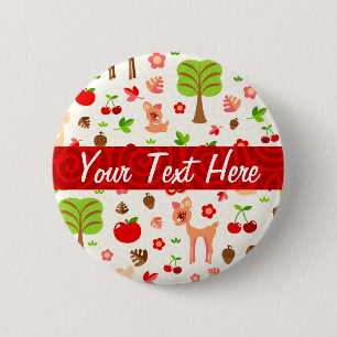 Deerie Forest 6 Cm Round Badge