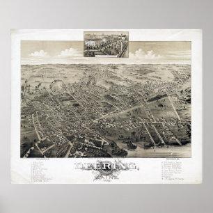 Deering, Maine 1886 Poster