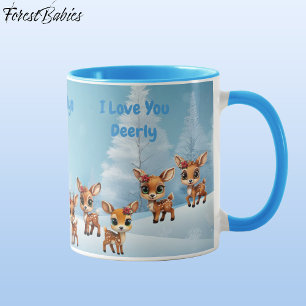 Deerly Loved, Reindeer, Deer, Fawn, Doe Lover 🦌 Mug