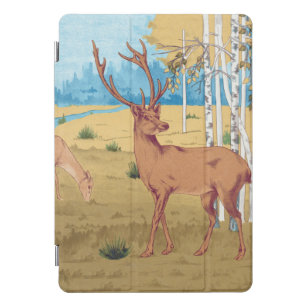 Deers in Forest Vintage Animal iPad Pro Cover