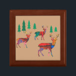 Deers in the Forest Gift Box<br><div class="desc">Please visit my store for more interesting design and more colour choice.
=> zazzle.com/colorfulworld*</div>