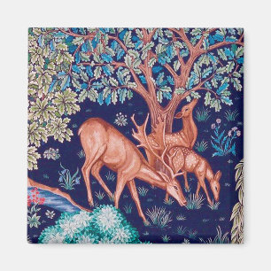 Deers in The Forest, William Morris Magnet