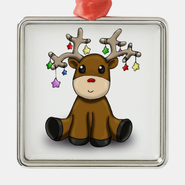 Deers Metal Tree Decoration (Front)