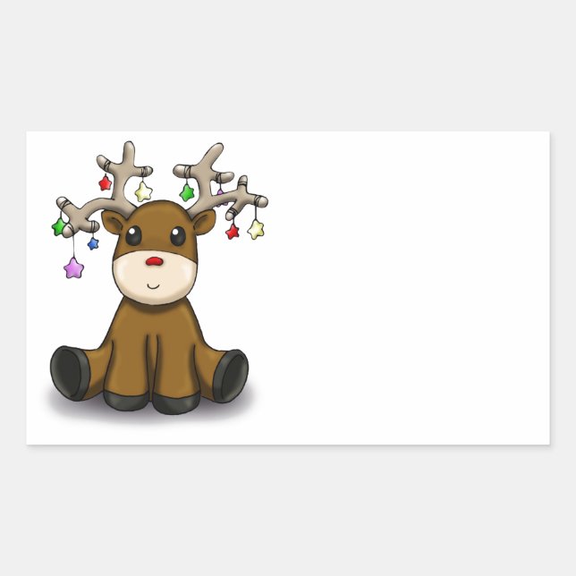 Deers Rectangular Sticker (Front)