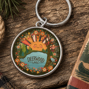 Deerwood Lake Colourful Sunshine Lake Key Ring