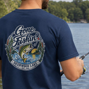 Deerwood Lake Gone Fishing Lake Life T-Shirt