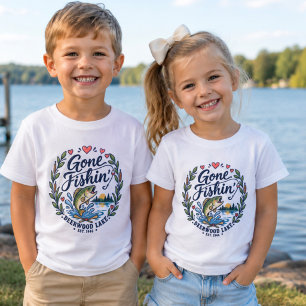 Deerwood Lake Gone Fishing Lake Life T-Shirt