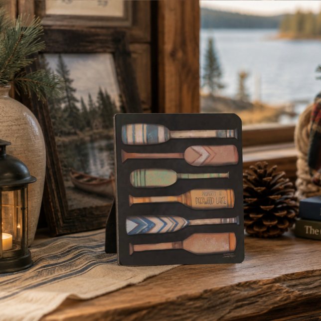 Deerwood Lake Oars Rustic Inspirivity Plaque (Creator Uploaded)