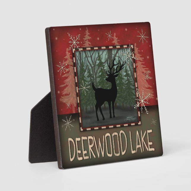 Deerwood Lake Rustic Deer Inspirivity Plaque (Front)