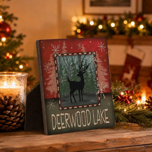 Deerwood Lake Rustic Deer Inspirivity Plaque