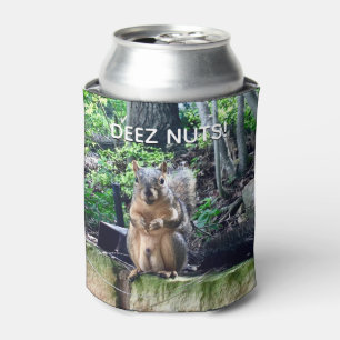 Deez Nuts Funny Squirrel Photo Adult Humour Can Cooler