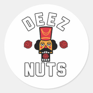 Deez Nuts Nutcracker Classic Round Sticker