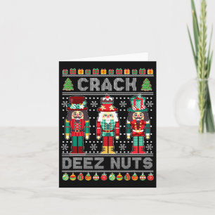 Deez Nuts Nutcracker Fun Ugly Christmas Xmas  Card