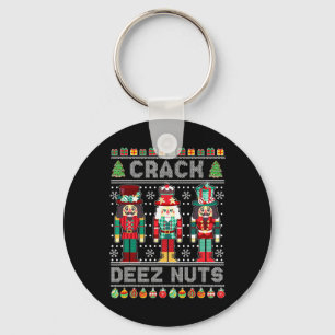 Deez Nuts Nutcracker Fun Ugly Christmas Xmas  Key Ring