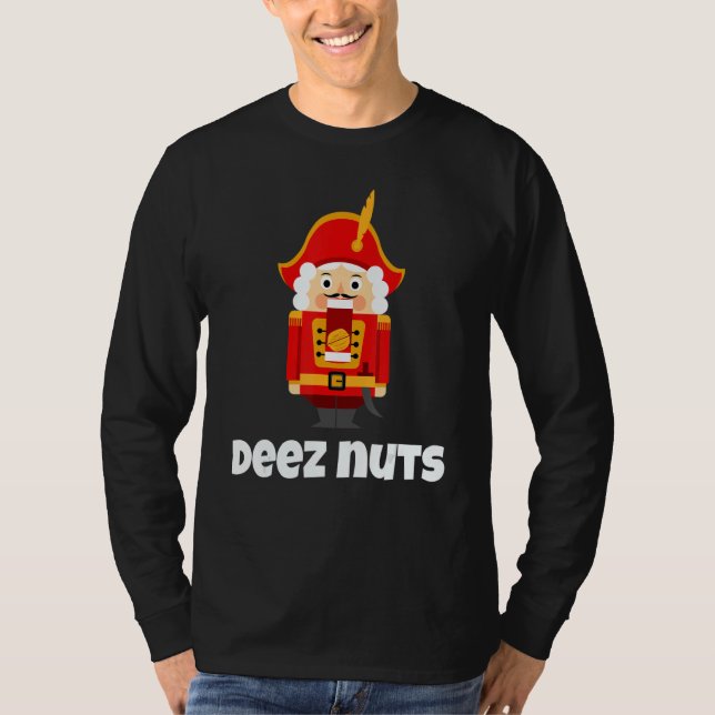 Deez Nuts Nutcracker  Men & Women Matching Pyjamas T-Shirt (Front)