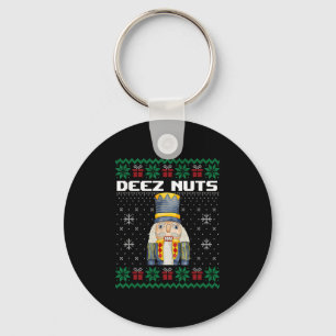 Deez Nuts Nutcracker Shirt Funny Ugly Christmas Sw Key Ring