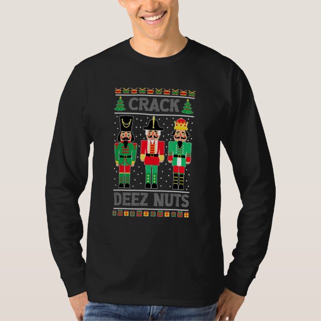 Deez Nuts Nutcracker   Ugly Christmas Sweater Xmas (Front)
