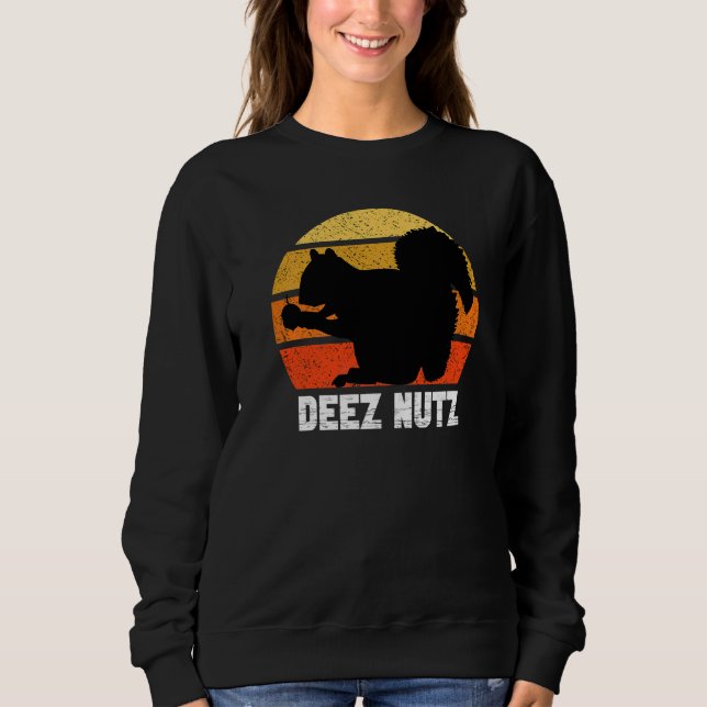 Deez Nutz Christmas Gopher  Saying Dees Nutz Ugly  Sweatshirt (Front)