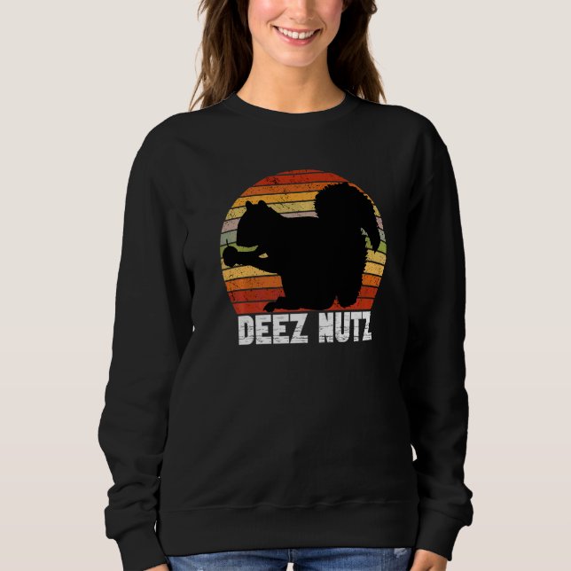 Deez Nutz Christmas Gopher  Saying Dees Nutz Ugly  Sweatshirt (Front)