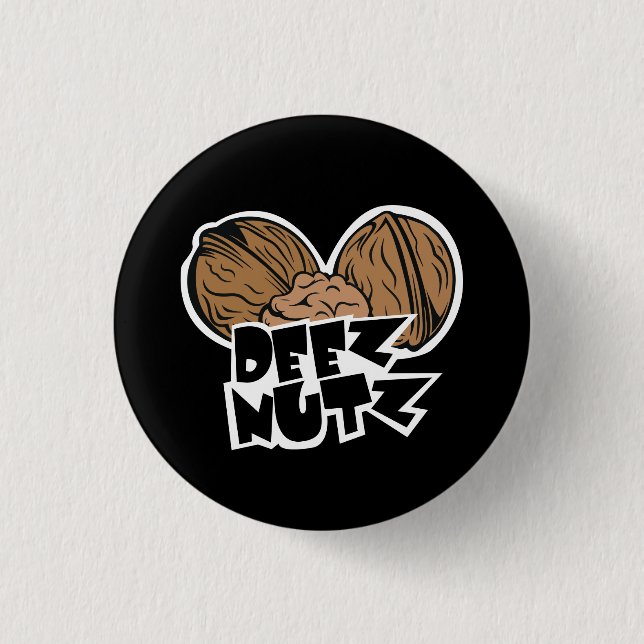 Deez Nutz Funny Illustration 3 Cm Round Badge (Front)