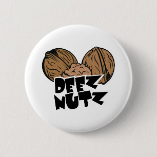 Deez Nutz Funny Illustration 6 Cm Round Badge