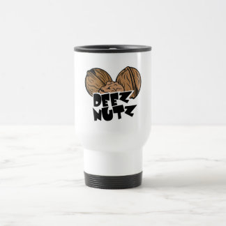 Deez Nutz Funny Illustration Travel Mug