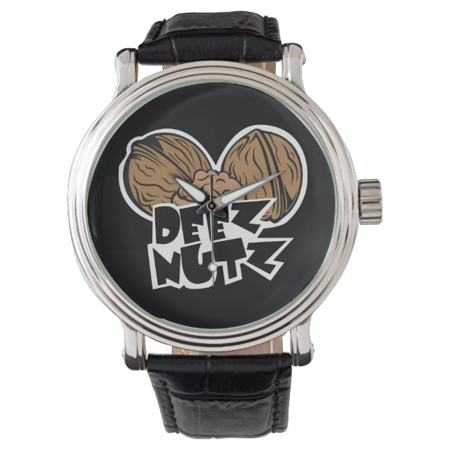 Deez Nutz Funny Illustration Watch (Front)