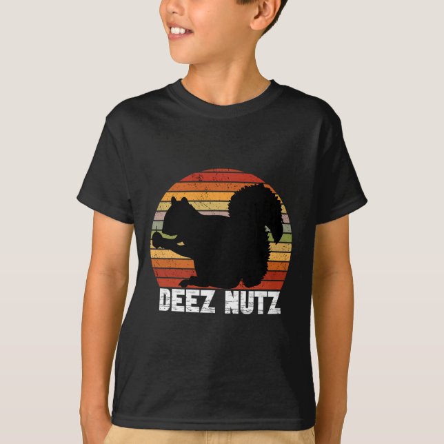 Deez Nutz Nutcracker Squirrel Gopher Chipmunk Dees T-Shirt (Front)