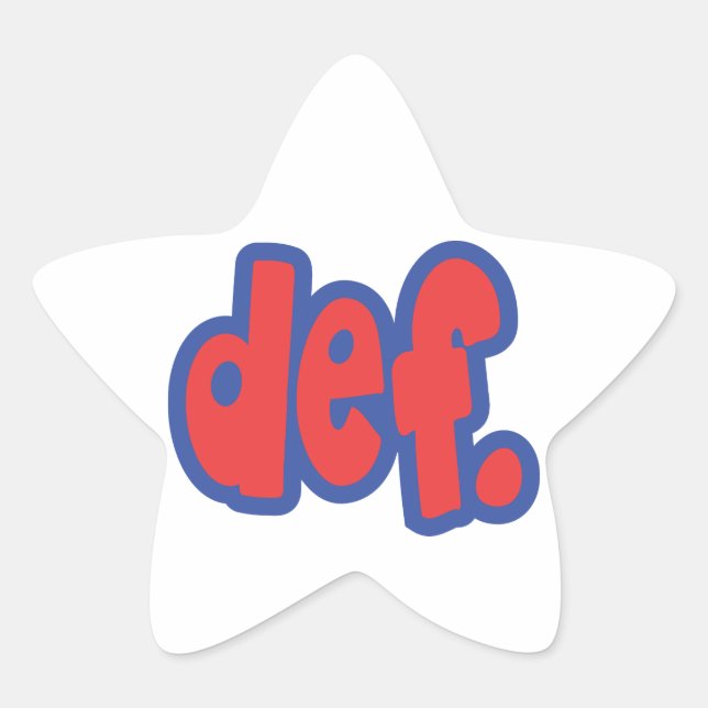 def. star sticker (Front)